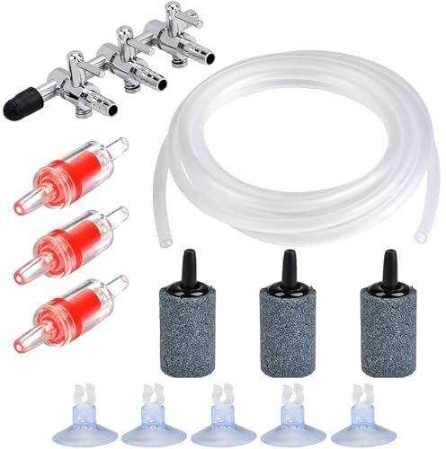 CTRICALVER air Tube Connector 40 Pieces Set Y Type T Type L Type I Type Fitting Branch Connection 4 Types Aquarium Plastic Clear Oxygen Tube Outer Diameter 5mm Inner Diameter 4mm (5m)