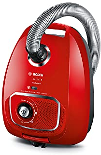 Bosch BGLS4PET2, Serie | 4, Aspirapolvere con Sacco, ProAnimal, Rosso, 600 W, 4 Litri, 75 decibeles