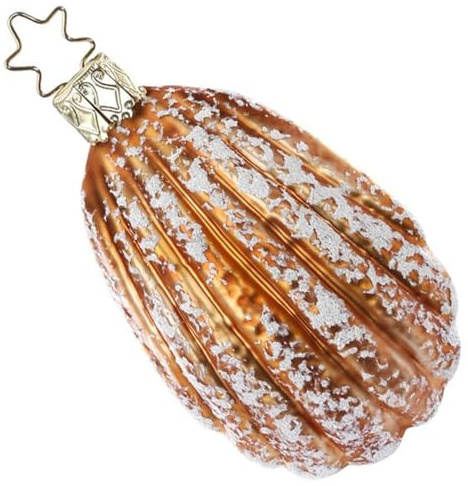 Inge-glas - Gebäck - Madeleines - Christbaumschmuck, Baumschmuck - Glas - mundgeblasen - 1 Stück - Größe: 7,5 cm