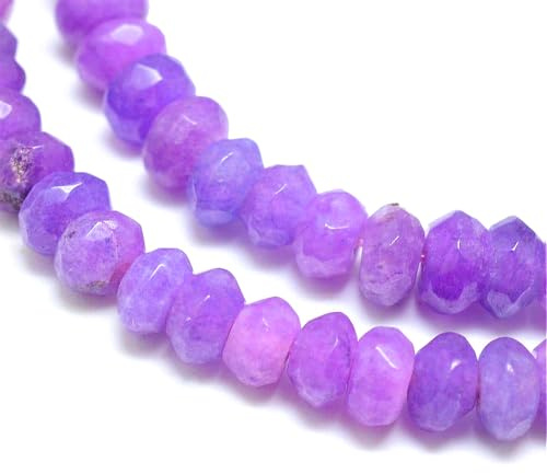 Perlin Pietre preziose di agata, 4 mm, viola e viola, 30 pezzi, sfaccettate, pietre semipreziose