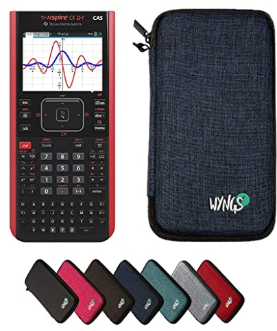TI-Nspire CX II-T CAS inkl. WYNGS Schutztasche Blau - Grafikrechner - Basic Set