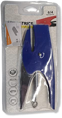 Spillatrici spillatrice manuale a pinza con 1000 punti in omaggio misura 6/4 compatibile con 130/E (Blu)