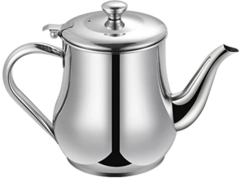 Housoutil Öltopf Aus Edelstahl Ölkanne Essig Behälter Dekanter Für Olivenöl Gewürzbehälter Mit Deckel Ölspender Essig-menge-flasche Ölkanister Trennkrug Sieb Fett Ölinjektor Rostfreier Stahl