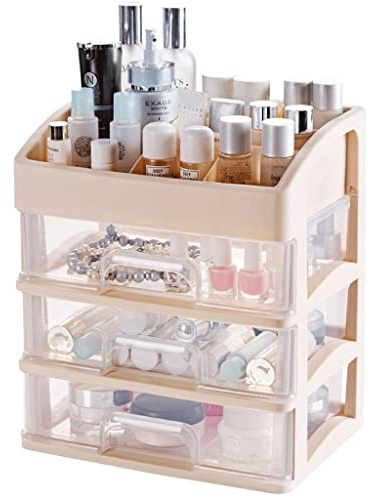 Estuche para brochas y pinceles Cajón de escritorio tipo caja de acabado crema facial lápiz labial lápiz de cejas caja de almacenamiento de productos for el cuidado de la piel Organizador de maquillaj