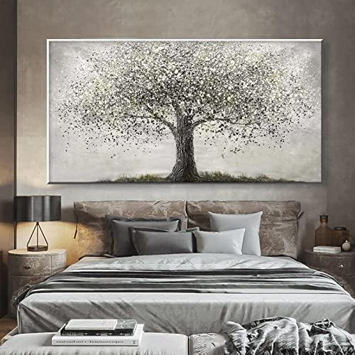 HOLEILUCK Albero della vita in bianco e nero Poster Pittura moderna Stampa su tela Arte della parete Pittura Immagine per soggiorno Decorazioni per la casa 80x180 cm/31x71 pollici Senza cornice