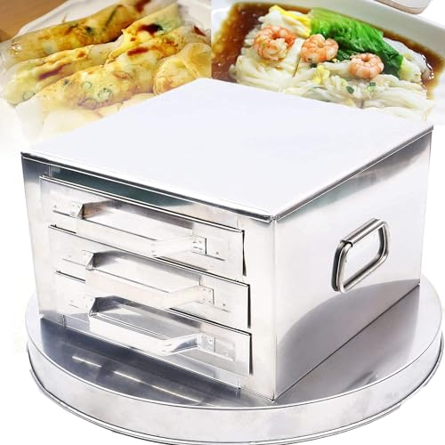 Máquina de Rollos de Fideos de arroz cantonés Chino, Acero Inoxidable, 3 Capas, Rollo de Fideos de arroz, vaporizador, máquina de Rollos de arroz, máquina de Fideos al Vapor