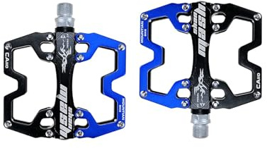 Mountain Bike Pedals, Lightweight Aluminum Alloy Bicycle Pedal, Non-Slip MTB Pedals Wide Platform Road Bike Pedal 9/16