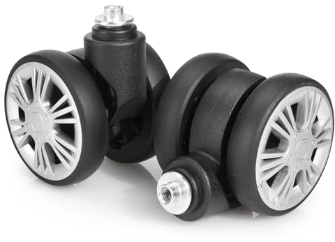 Volein 2 Stück Kofferrollen Ersatzrollen Universal Koffer Ersatzrollen Verschleißfeste Gummi Ersatzräder für Meisten Koffer(Silber)