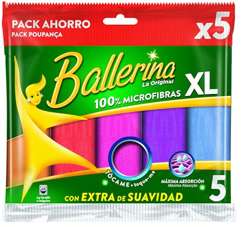 Ballerina - Bayeta Microfibra 5 Unidades - Colores Surtidos