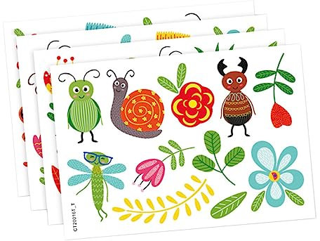 KOMBIUDA Kinderzimmer Wandtattoo Cartoon Blumen Wandsticker Selbstklebend Abnehmbar Pvc Wall Decal Diy Dekoration Für Glatte Oberflächen Jungen Mädchen