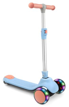 Kinderroller ab 3 Jahren, Roller Kinder mit LED-Rädern, Faltbare Kinderscooter für 3-10 Jahren