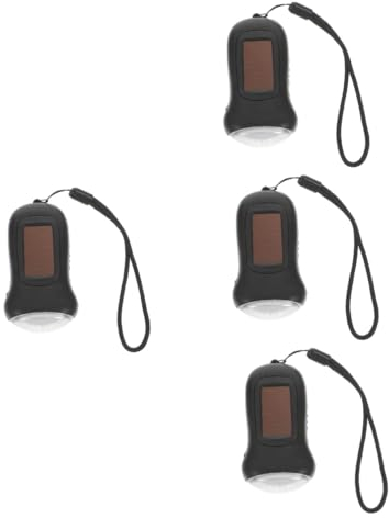 BESPORTBLE 4pièces Torche Led Solaire Rechargeable à Manivelle Éclairage Urgence Pratique Pour Camping Et Activités De Plein Air Lumière Multi-usage Avec Bulbe Éclairant De Longue