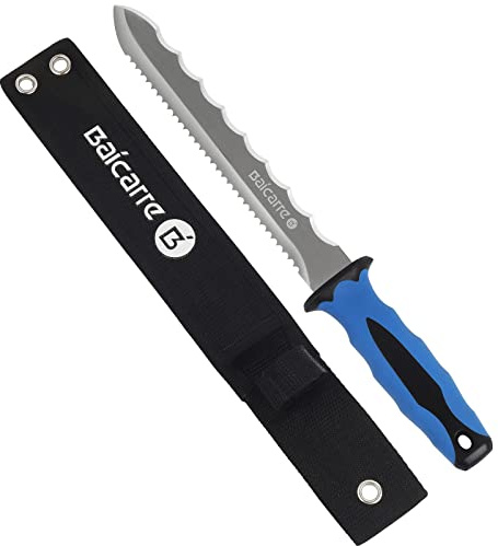 HALNKSZDDD Stainless Steel Insulation Garden Knife with Blue Handle,7.8 Double Side Utility Sod Cutter for Cutting Mineral Wool Insulation Garden Knife for Lawn Repair