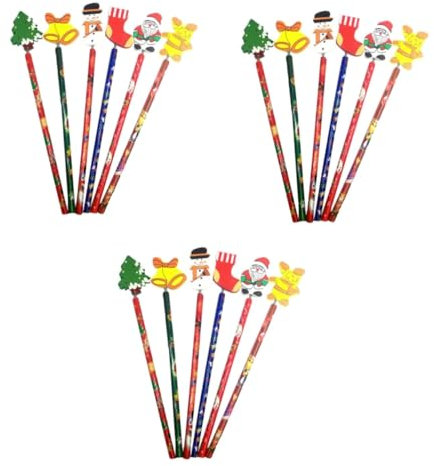 Lurrose 39 Stk Kreativer Weihnachtsbleistift Weihnachts-bleistift Weihnachtsmann Bleistifte Weihnachtsstifte Urlaub Weihnachten Stationär Neuheit Student Bulk Giant Bleistift Hölzern