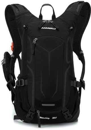 Outdoor Cycling Backpack, Bicycle Backpack, Water Bag Backpack, Mountain Hiking Backpack (Black, Single Backpack)