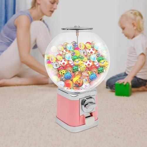 URJWAN SüßIgkeitenautomat, Verkaufsautomat, Importiertes Kaugummiautomat-Ornament, 5 Zoll Durchmesser, Glas, Weihnachten, FüR SpieleläDen Und EinzelhandelsgeschäFte, Heimdekoration,Purple
