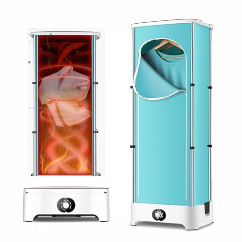 LHQYA Asciugatrice Riscaldata Portatile 900W, Asciugatrice Elettrica Pieghevole 300Litri, capacità Carico 10Kg/180Min Tempi Intelligenti/Temperatura di Riscaldamento 65°C, per Appartamento