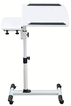 GIAKOO Überbetttisch, Verstellbarer Überbetttisch, tragbarer Computertisch, Bett, Cou, Sofa, Beistelltisch mit Rollen, tragbarer Laptop-Schreibtisch für den Heimgebrauch (B)