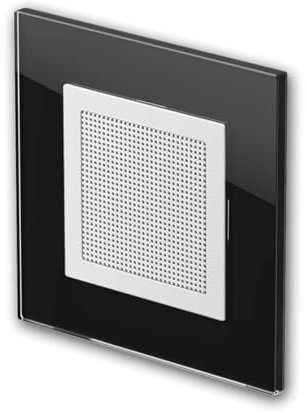 TEM Haut-Parleur supplémentaire LOGIQ, pour étendre la Radio encastrée LOGIQ, Fonctionnement Mono, Profondeur d'encastrement 32 mm, livré avec Cadre en Verre Prime, Noir