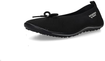 Dockers by Gerli barfota ballerina kvinnor ballerina grå grunder, svart, 39 EU