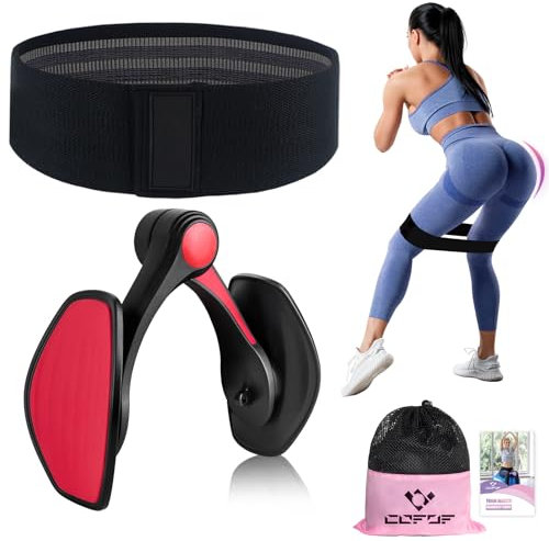 Oberschenkeltrainer 28-38lb Beckenboden Trainer Damen für Frau Beinpresse, Multifunktionaler Arm und Beintrainer Trimmer, Gesäßtrainer po Trainer mit Resistance Bands Fitnessband Booty Sport Bands