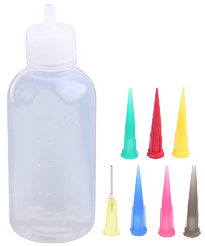 Mini-bottiglie con 7 ugelli per salse artistiche e griller, condimenti, decorazione torte, bottiglie da spremere