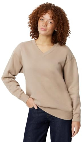 Amazon Essentials Femme Pull Oversize en Polaire à col en V