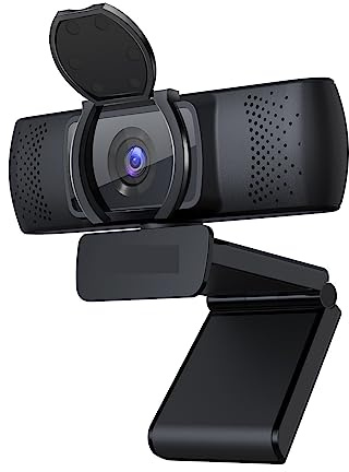 Webcam UHD 4K Autofocus avec Cache de confidentialité Caméra Web Professionnelle à 90° Deux micros réduction Bruit for Les conférences, la Diffusion en Direct et l'enregistrement