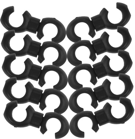 ibasenice Bike Brake Buckle 10pcs Black Plastic C/s Hook Cable Clip