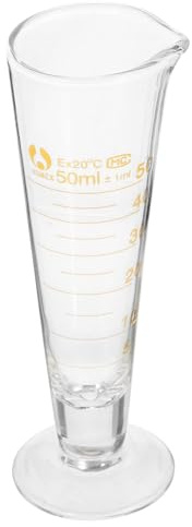 LOLIPPYY Vaso Medidor de Vidrio Base Redonda Estable Resistente Químicos y Altas Temperaturas Medidor Líquido para Laboratorio y Experimentos Científicos