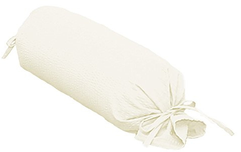 Janine Uni Seersucker 0125 Nackenrollenbezug 15x40 cm in Natur
