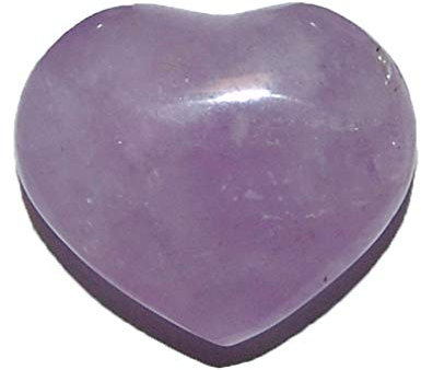 Amethyst Herz klein schöne Form ca. 30 x 30 x 12 mm als Handschmeichler