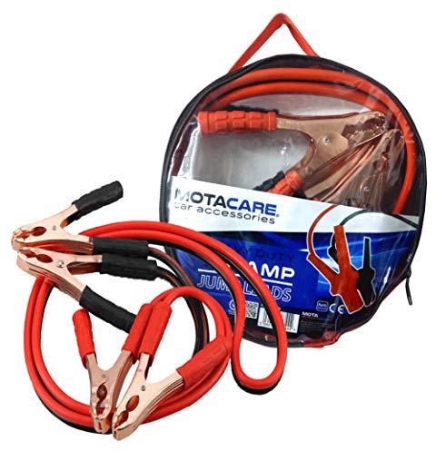 Motacare® MCJL200, Battery Jump Leads, 2.5 Meters, 200Amp Heavy Duty Booster Cables for Petrol and Diesel Car, SUV, Van, Truck, Carrying Bag Included