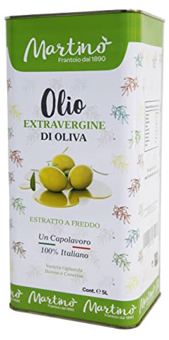 Frantoio Oleario Martino Alfonso - Olio Extra vergine di oliva 100% Italiano estratto a freddo (1 Lattina (5 L))
