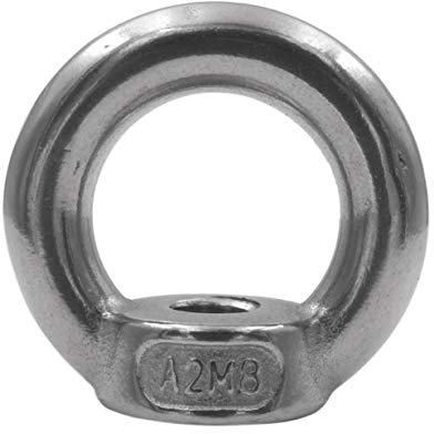 5 Stück Ringmutter DIN 582 Edelstahl V2A Ösenmutter Metrisch M6 M8 M10 M12 rostfrei A2 - Augenmutter (M8)