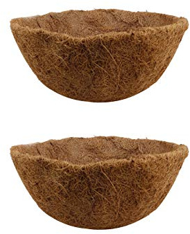 Hapeisy 2 Stück dicker Blumentopf, Kokoskorb, Wand-Garten, Blumentopf, halbrund, Kokosfaser für Hängekorb, für den Garten zu Hause (Öffnungsdurchmesser 45,7 cm)