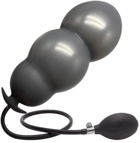 30 cm x 11 cm Anal Plug Anal 3 Perlas Tapón Anal Hinchable Boca Globo con Bomba Silicona Juguete Sexual Consolador para parejas/hombres/mujeres