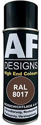 Alex Flittner Designs Peinture antirouille 4 en 1 RAL 8017 - Marron chocolat - Peinture de protection pour métal - Spray de peinture antirouille