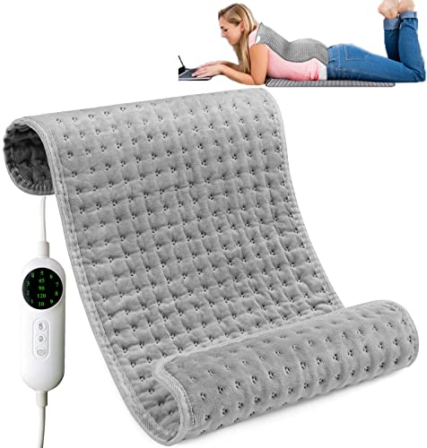 Heizkissen 60x30 CM OCSOSO Heizkissen mit Abschaltautomatik 10 Temperaturstufen, schnelle Heiztechnik Elektrisch Wärmekissen, sicheres Wärmepads Elektrische für Rücken, Nacken, Schulter