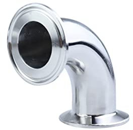 1 Stück 304 Edelstahl 90-Grad-Winkel-Tri-Klemme, 1,5 2 3 4 Tri-Klemme X 38 Mm 51 Mm 91 Mm 102 Mm Rohr-AD Sanitärfitting Hausgebrautes Bier Wein (Size : 25mm x ferrule 50.5)