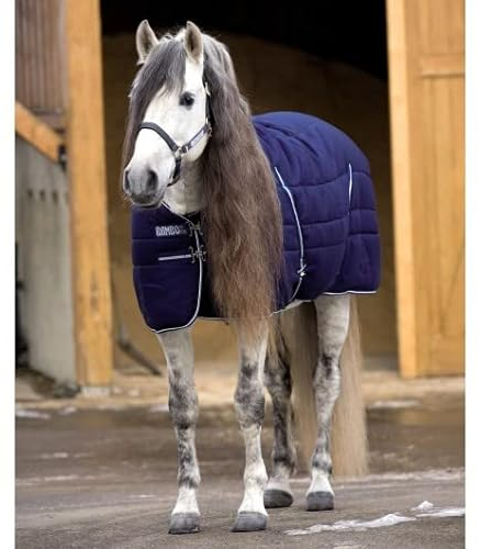 Horseware Rambo Stable Decke für Pferde, Polyester, Blau, Winter, Witterungsbeständig, Rundhalsausschnitt, 1 Stück