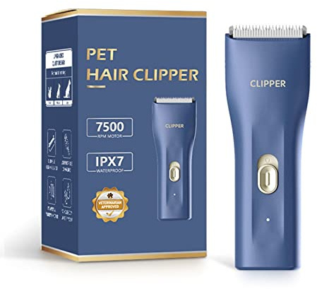 Grimgrow Tosatrice per Cani e Gatti, Tosatrice per Capelli Impermeabile Domestica, Portatile, Elettrica, Ricaricabile USB, Strumenti per Toelettatura Animali, Rasoio a Bassa Rumorosità, Senza Fili