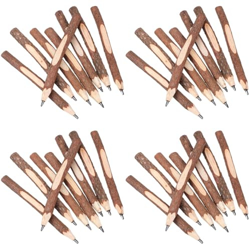 Tofficu 32-Pack Twig Pencils, Natural Wood Graphite Party Favors