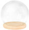 Ioensy - Cúpula de cristal, cúpula de cristal transparente para oficina en casa, base de madera de 12 cm
