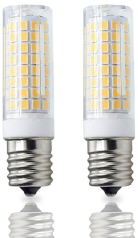HXMLIHB E17 LED Bulb,80W Halogen Bulb Equivalent,Dimmable 8W,800Lm, AC120V, for Microwave Oven Over Stove Appliance,E17 LED Warm White 3000K(Pack of 2)