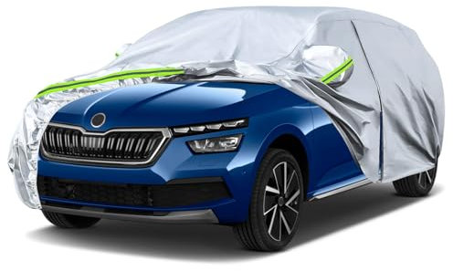 Opaltool Telo Copriautoda da Esterno per Skoda Kamiq 2019-2023, Copertura Completa per Auto con Cerniera della Porta, Serratura e Bande Antivento per la Protezione dalla Pioggia, Neve, Sole