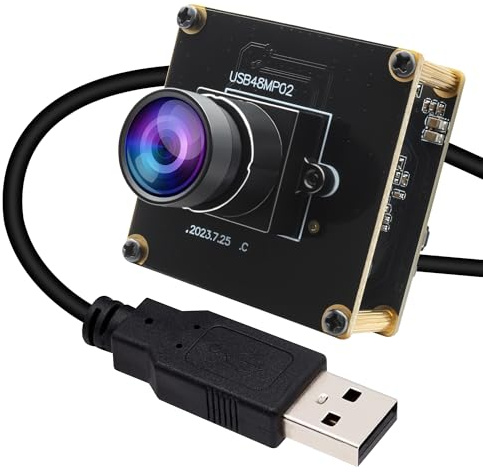 G Module de caméra USB 48 MP pour ordinateur grand angle caméra PC Mini Lightburn Objectif 100 degrés avec faible distorsion USB Caméra de surveillance 6000P Carte webcam pour PC