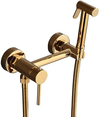 Doccetta Per Wc Bidet Doccetta Doccino Bidet Per Wc Con Miscelatore Misto Caldo E Freddo Tutto In Rame oro girare