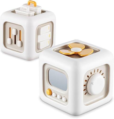 VORENUS Juguete para bebé a partir de 1 año, juguete Montessori para bebé de 12 a 24 meses, 6 en 1 cubo de motricidad para bebés, juguetes de sensores Montessori para niños pequeños, niñas, 1-3 años