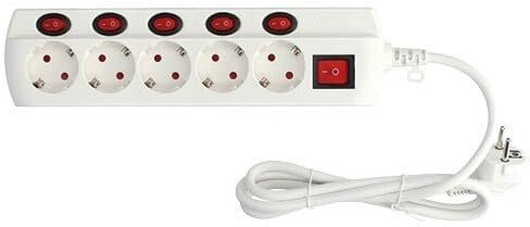 Base individual de 6T con cable e interruptor, ideal para conexiones eléctricas seguras y prácticas en instalaciones.